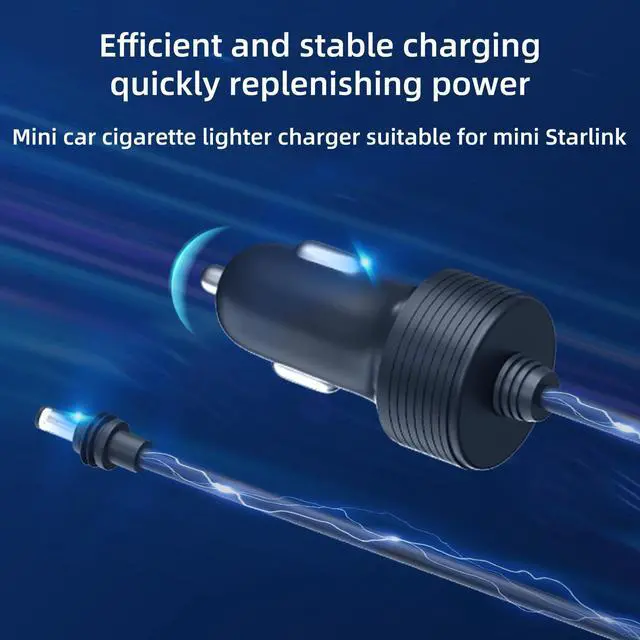 Alt view image 4 of 7 - Car Adapter Cable for Starlink Mini, 12V-48V DC, 16AWG Cigarette Lighter Cord, 3M/10FT
