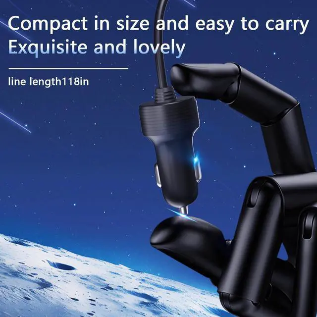 Alt view image 6 of 7 - Car Adapter Cable for Starlink Mini, 12V-48V DC, 16AWG Cigarette Lighter Cord, 3M/10FT