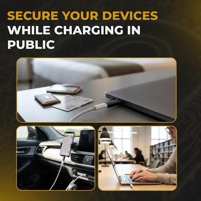 Alt view image 4 of 7 - USB C Data Blocker (2-Pack), Charge Only Adapter, Protect Against Juice Jacking, Fast Charging USB-C Security Adapter, Compatible with iPhone, Android, Laptops & Tablets