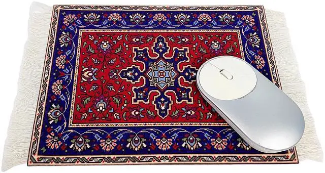 Alt view image 2 of 7 - Rug Mouse Pads, 4 Pack Woven Rug Persian Style Carpet Mouse Pad for Table Décor
