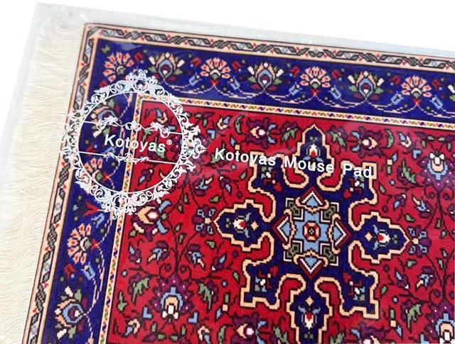 Alt view image 7 of 7 - Rug Mouse Pads, 4 Pack Woven Rug Persian Style Carpet Mouse Pad for Table Décor