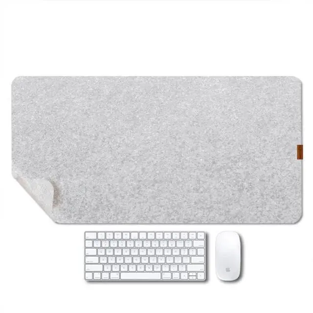 Main image of Felt Desk Mat,Non-Slip Mouse Pad,27.5"x11.8" Office Supplies Desk Protector, Desk Accessories for Home and Office (Light Gray)