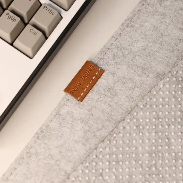 Alt view image 6 of 7 - Felt Desk Mat,Non-Slip Mouse Pad,27.5"x11.8" Office Supplies Desk Protector, Desk Accessories for Home and Office (Light Gray)