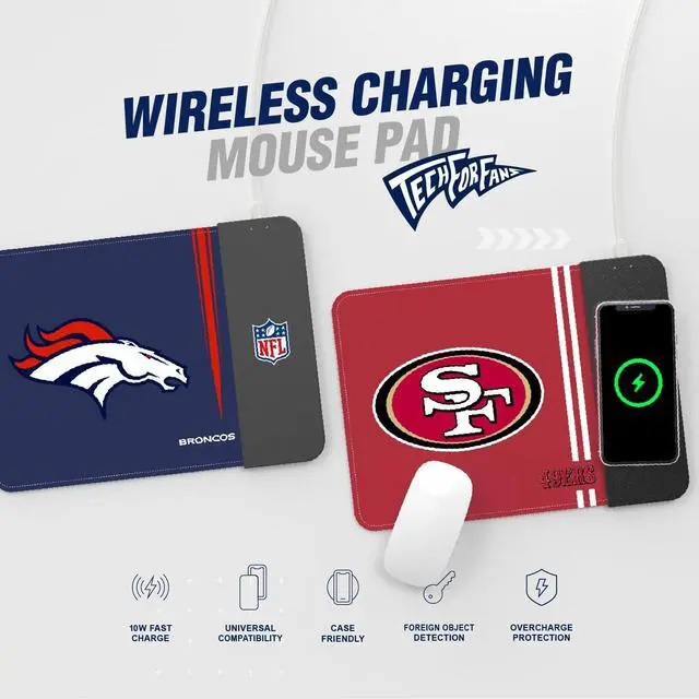Alt view image 6 of 6 - NHL Wireless Charging Mouse Pad, Toronto Maple Leafs