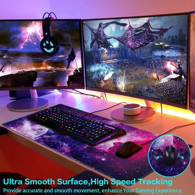 Alt view image 3 of 7 - Gaming Mouse Pad, Large Extended Mouse Pad Big Computer Mousepad for Home Office Gaming Work 31.5x15.7inch