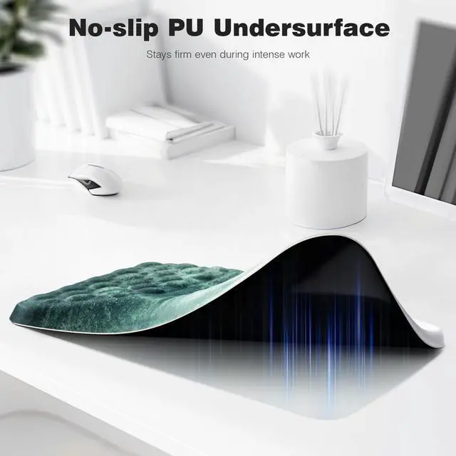 Alt view image 5 of 7 - Mousepad with Wrist Rest Ergonomic Computer Comfortable Pain Relief Mouse Pad Wrist Support Green Forest Pattern