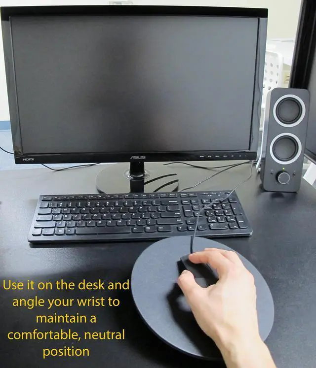 Alt view image 5 of 7 - Beanbag Ergonomic Mousepad - Comfortable Mouse Pad for Sofa, Bed, Lap, Couch, and Anywhere Else (Black Leather)