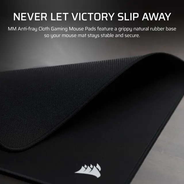 Alt view image 4 of 7 - MM Anti-Fray Cloth Gaming Mouse Pad Medium (320 x 300mm), Precision Micro-Woven Surface, Non-Slip Natural Rubber Base, Stitched Edges Black