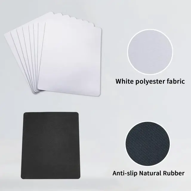 Alt view image 2 of 7 - 30 PCS White Mouse pad for Heat Press Printing, Mousepad for Heat Transfer Crafts Custom Photos Non Slip Bottom 24x20x0.2 CM