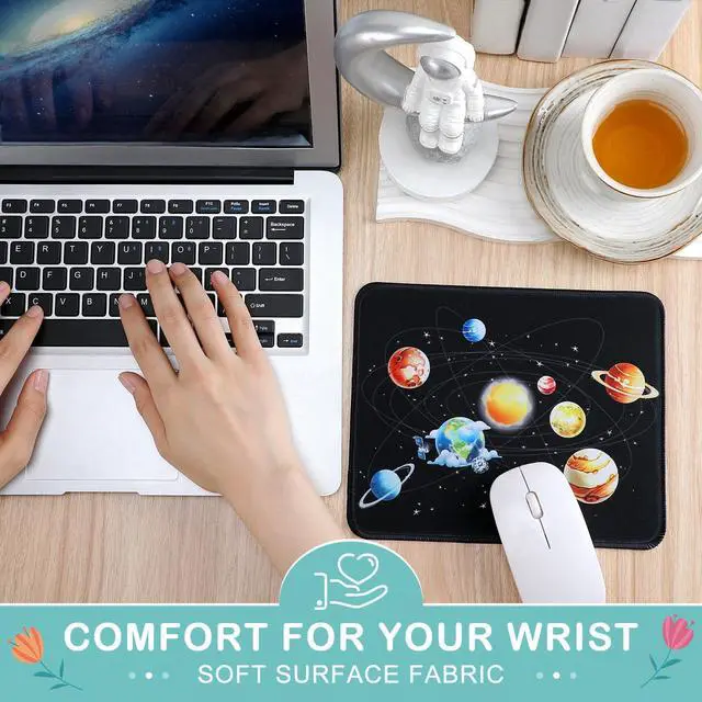Alt view image 4 of 6 - 12 Pcs Inspirational Mouse Pad Bulk Fun Floral Mouse Pad with Motivational Quotes Square Non Slip Rubber Mousepad for Desk Office Home Laptop Computer