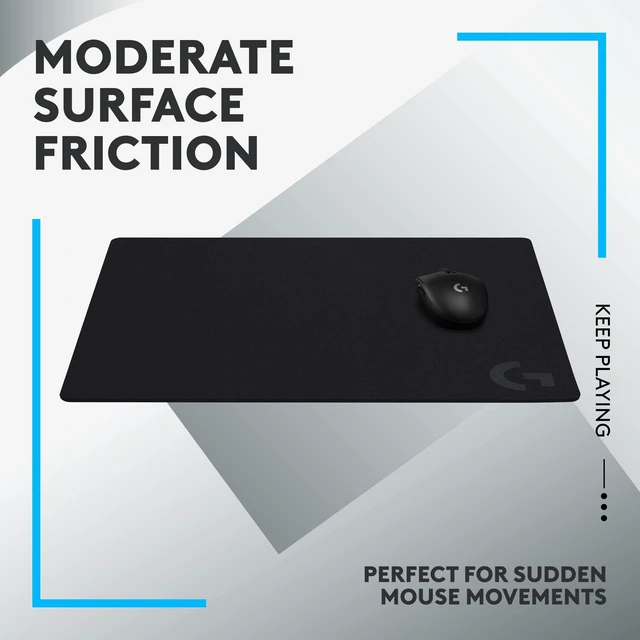 Alt view image 2 of 6 - G640 Large Cloth Gaming Mouse Pad (600x460x3) - Black Optimized for gaming sensors, moderate surface friction