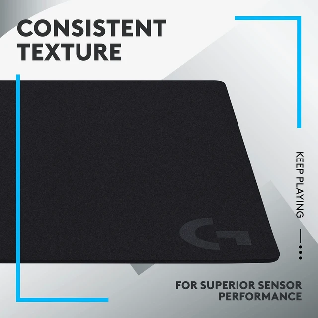Alt view image 3 of 6 - G640 Large Cloth Gaming Mouse Pad (600x460x3) - Black Optimized for gaming sensors, moderate surface friction