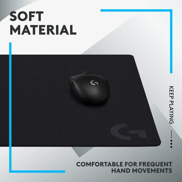 Alt view image 6 of 6 - G640 Large Cloth Gaming Mouse Pad (600x460x3) - Black Optimized for gaming sensors, moderate surface friction