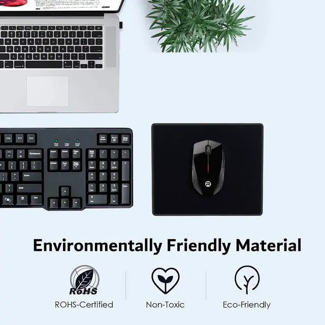 Alt view image 7 of 7 - 10 Pack 2mm Mouse Pad with Stitched Edges Non-Slip Rubber Base, Premium-Textured and Waterproof Mousepads Bulk, Mouse Pad for Computers, Laptop, Office & Home, 8.66 x 7.1 inch