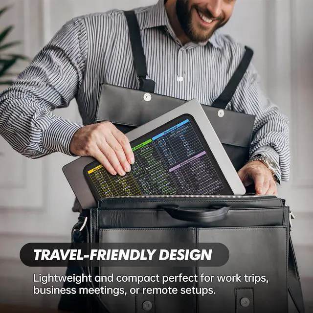 Alt view image 6 of 7 - All-in-One Office Shortcuts Mouse Pad 11.8"x9.8" - Excel Word PowerPoint Windows Cheat Sheet Desk Pad - Waterproof Non-Slip Stitched Edges for Office
