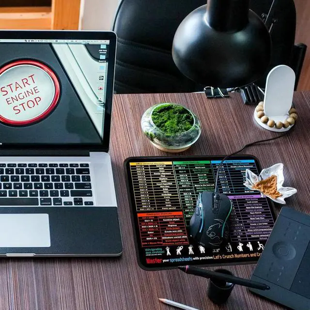 Alt view image 7 of 7 - All-in-One Office Shortcuts Mouse Pad 11.8"x9.8" - Excel Word PowerPoint Windows Cheat Sheet Desk Pad - Waterproof Non-Slip Stitched Edges for Office