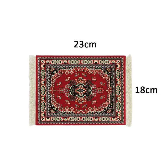 Alt view image 5 of 5 - Paitianle Mouse Pads for Wireless Mouse,Oriental Carpet Mouse Mat Computer Mousepad for Table Decor (STYLE1 red)
