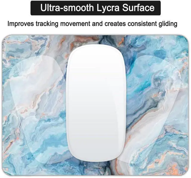 Alt view image 3 of 7 - Small Mouse Pad, Mini Mouse Pad 6 X 8 Inch with Non-Slip Rubber Base for Keyboard Tray Laptops Wireless Mouse Home Office Travel, Washable & Portable (Abstract Colorful Marble 01)