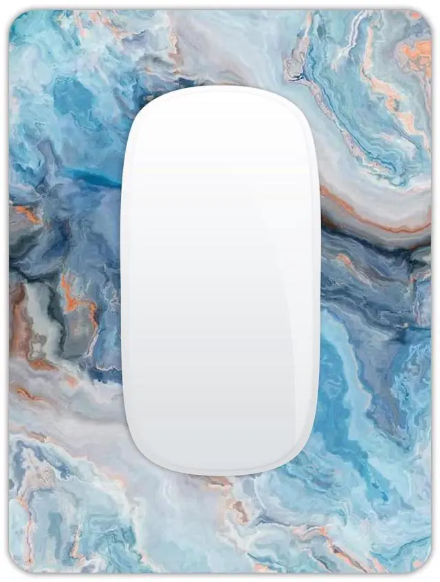 Main image of Small Mouse Pad, Mini Mouse Pad 6 X 8 Inch with Non-Slip Rubber Base for Keyboard Tray Laptops Wireless Mouse Home Office Travel, Washable & Portable (Abstract Colorful Marble 01)