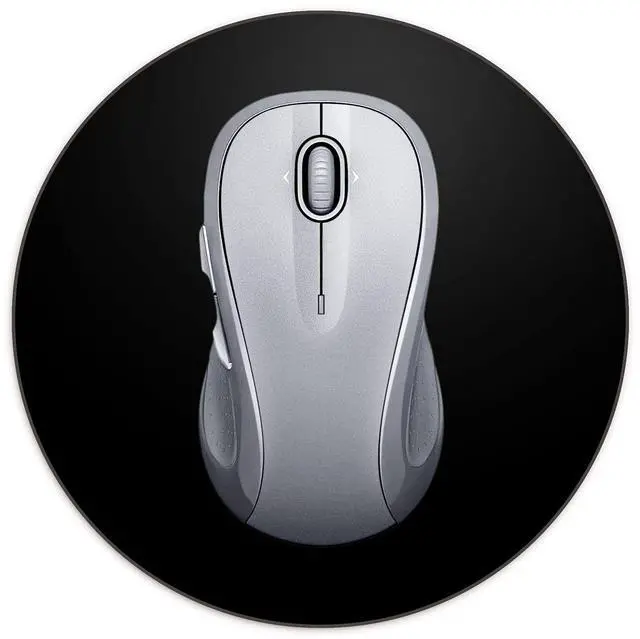 Main image of Mini Round Mouse Pad 6 x 6 Inch, Small Mouse Mat Non-Slip Rubber Base for Laptop PC Office Working Wireless Mouse Home Office Travel, Portable & Washable Black