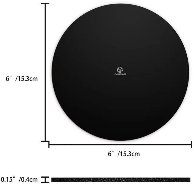 Alt view image 2 of 7 - Mini Round Mouse Pad 6 x 6 Inch, Small Mouse Mat Non-Slip Rubber Base for Laptop PC Office Working Wireless Mouse Home Office Travel, Portable & Washable Black