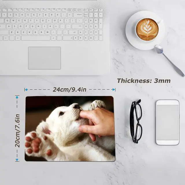 Alt view image 5 of 6 - 10pcs Sublimation Mouse Pad Blank Mouse Pad Sublimation Blanks Mousepad for Sublimation Transfer Heat Press Printing Crafts Non Slip Bottom 24x20x0.3CM