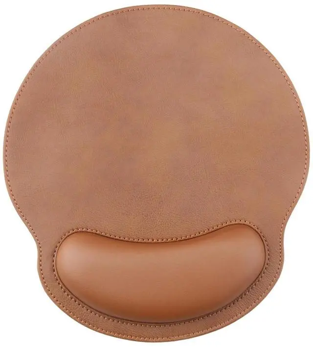 Alt view image 2 of 7 - Leather Mouse Pad Wrist Support Ergonomic Memory Foam - Lightweight Rest Nonslip Mousepad for Office,Gaming,Computer, Laptop & Mac,at Home Or Work (Coffee)