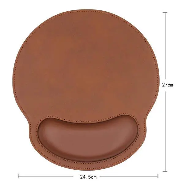 Alt view image 6 of 7 - Leather Mouse Pad Wrist Support Ergonomic Memory Foam - Lightweight Rest Nonslip Mousepad for Office,Gaming,Computer, Laptop & Mac,at Home Or Work (Coffee)