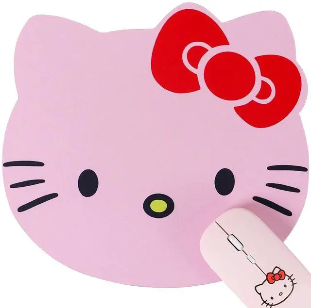 Main image of Hello Kitty Mouse Pad, Cute Mouse Pad for Computer Laptop - Hello Kitty Accessories - Kawaii Anime Design Supplies Office Desk Decor Stuff for Women Girls (Pink)