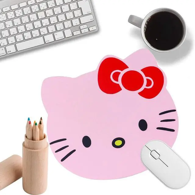 Alt view image 3 of 5 - Hello Kitty Mouse Pad, Cute Mouse Pad for Computer Laptop - Hello Kitty Accessories - Kawaii Anime Design Supplies Office Desk Decor Stuff for Women Girls (Pink)