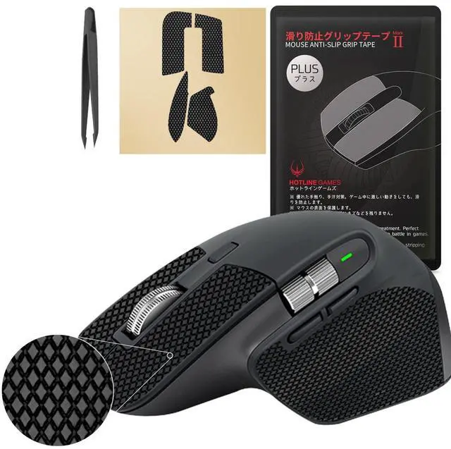 Main image of Plus Mouse Anti Slip Grip Tape Compatible with Logitech MX Master 3S, Master 3 Gaming Mouse Skins, Sweat Resistant, Cut to Fit, Easy to Apply, Professional Mice Upgrade