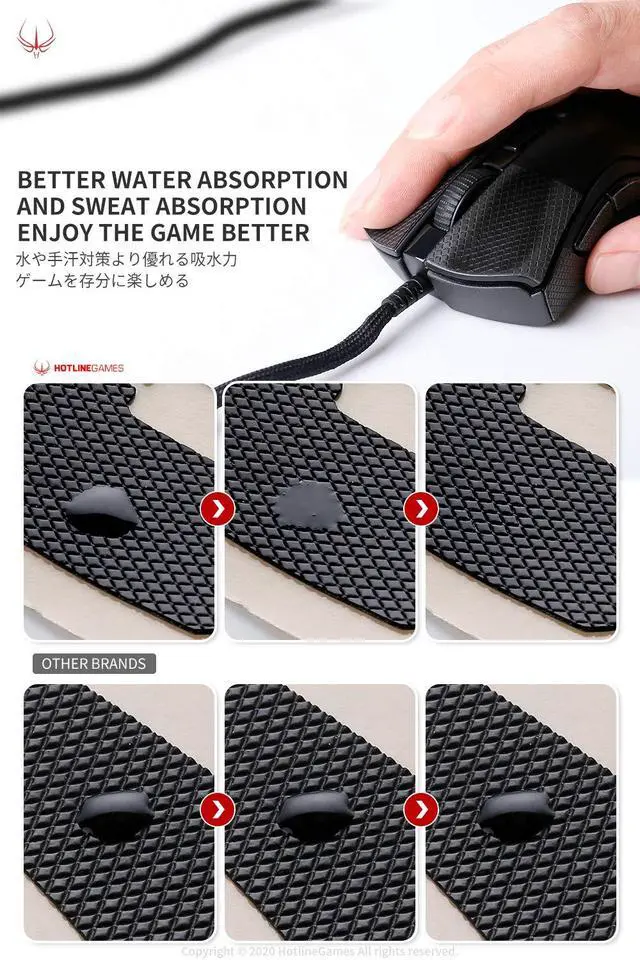 Alt view image 5 of 7 - Plus Mouse Anti Slip Grip Tape Compatible with Logitech MX Master 3S, Master 3 Gaming Mouse Skins, Sweat Resistant, Cut to Fit, Easy to Apply, Professional Mice Upgrade