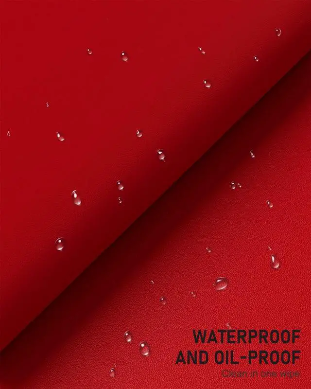 Alt view image 5 of 7 - Desk Pad, 23.6" x 13.8" PU Leather Non-Slip Desk Mat Large Mouse Pad for Desktop, Waterproof Laptop Computer Writing Mat for Office, Home, Work, Gaming, Bright Red