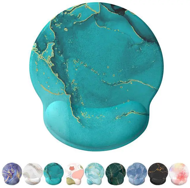 Main image of Mouse Pad with Wrist Rest, Comfortable Computer Mousepad with Gel Wrist Support Smooth Surface and Non-Slip PU Base for Pain Relief, Laptop, Office & Home (Calm Lake)