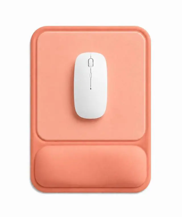 Main image of Ergonomic Mouse Pad with Wrist Rest, Gel Mousepad with Soft Wrist Support, Non-Slip PU Base, Smooth Surface Mouse Pad for Wrist Pain Relief, Computer Laptop Office Home & Gaming (Orange)