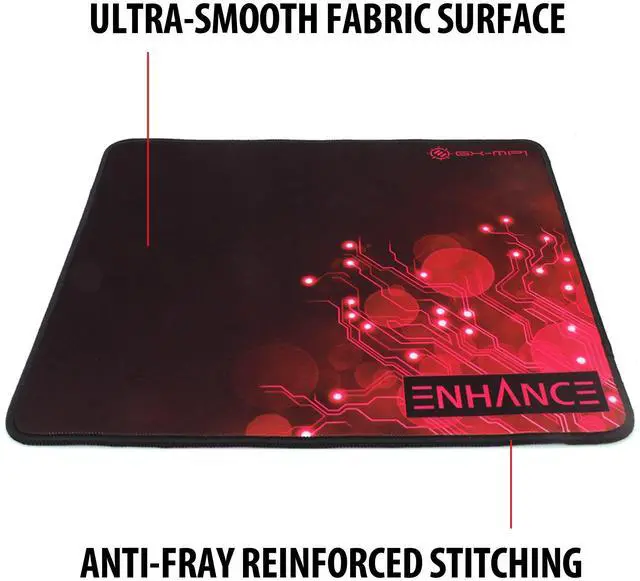 Alt view image 4 of 7 - Mouse Pad Large with Anti-Slip Rubber, Quiet High Precision Fabric Mousepad for Schools, Computer Labs, Office Desks - 12.6 x 10.6 inch Laptop Mouse Pad, Anti-Fray Stitching, Water Resistant