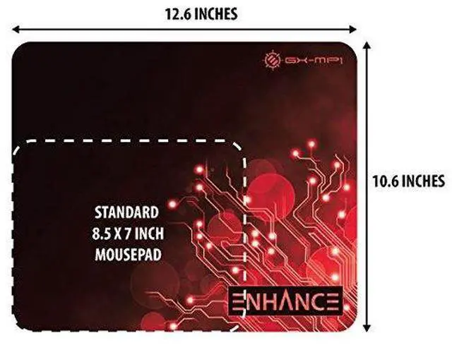 Alt view image 7 of 7 - Mouse Pad Large with Anti-Slip Rubber, Quiet High Precision Fabric Mousepad for Schools, Computer Labs, Office Desks - 12.6 x 10.6 inch Laptop Mouse Pad, Anti-Fray Stitching, Water Resistant