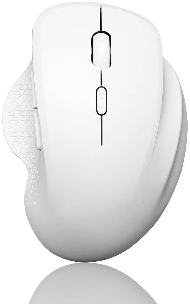 Main image of G09 Bluetooth Wireless Mouse, BT5.1 & 2.4Ghz Rechargeable Computer Mouse with USB Receiver and Type C Adapter, Ergonomic Bluetooth Mice for Laptop, iPad, Mac - White