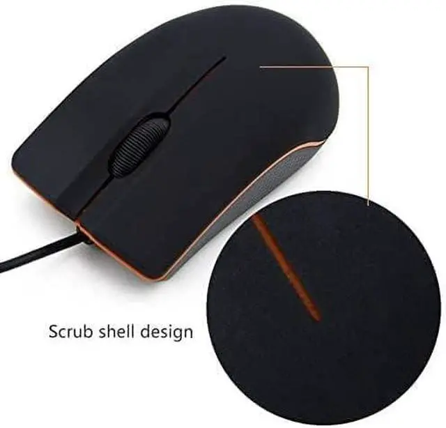 Alt view image 3 of 3 - 10 Pack Wired Mouse - USB Wired Computer Mouse for Right or Left Hand, Ergonomic with Durable Clicks for PC, Laptop, Desktop, Chromebook, Notebook, Mac