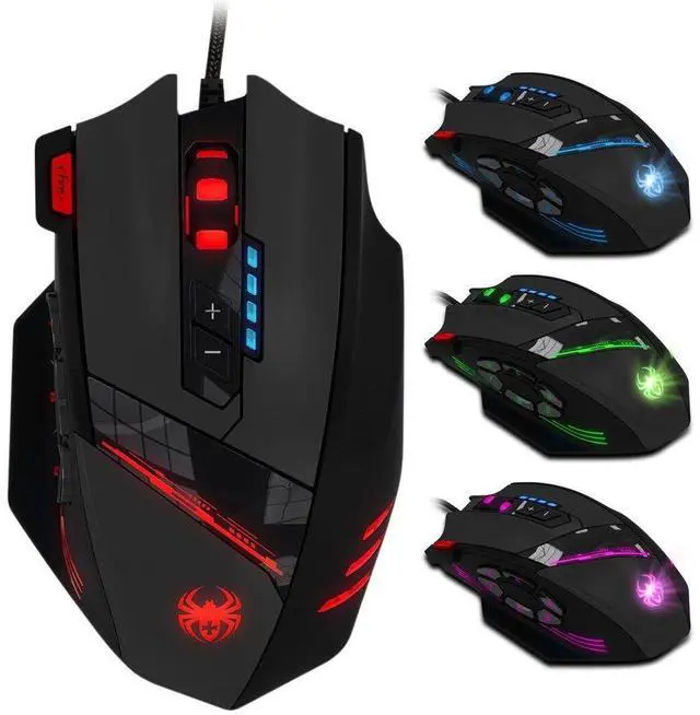 Main image of 12 Programmable Buttons C12 Gaming Mouse, Laser Double-Speed Adjustment 8000DPI Mice Support 4 Level Switch