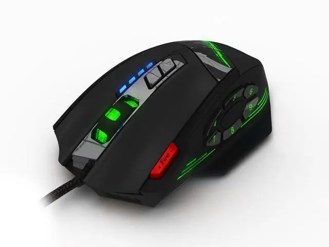 Alt view image 4 of 7 - 12 Programmable Buttons C12 Gaming Mouse, Laser Double-Speed Adjustment 8000DPI Mice Support 4 Level Switch