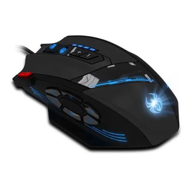 Alt view image 2 of 7 - 12 Programmable Buttons C12 Gaming Mouse, Laser Double-Speed Adjustment 8000DPI Mice Support 4 Level Switch