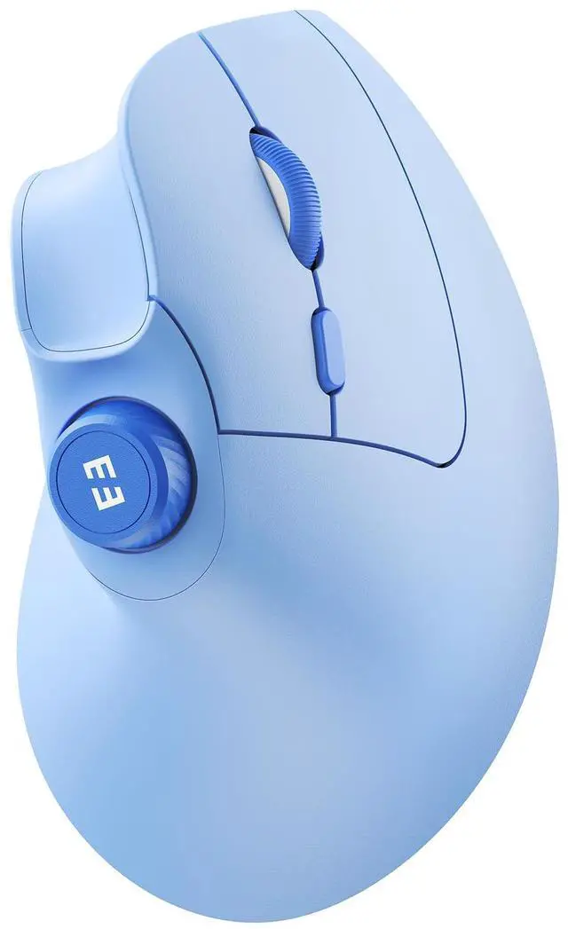 Main image of Ergonomic Mouse Wireless, MOU-302 Bluetooth Vertical Mouse Rechargeable, Volume Knob, Silent Mice & 1000/1600/2400 DPI, 3 Multi-Device Connection for Windows/PC/Laptop/Mac/MacBook, Blue