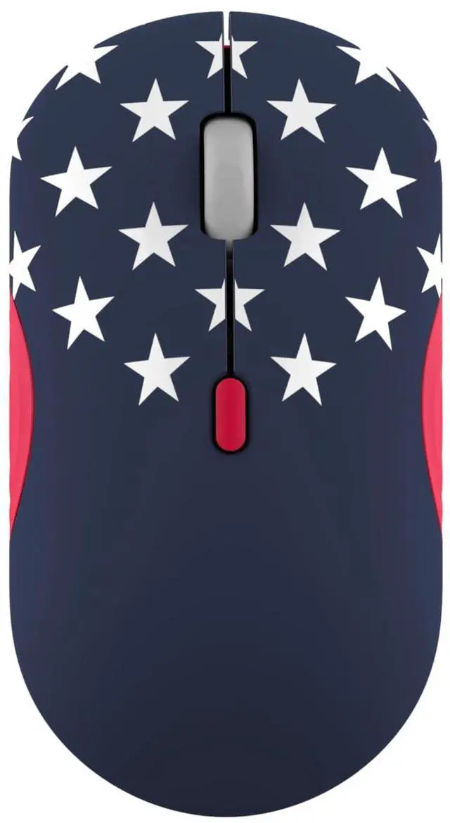 Main image of 350 Bluetooth Silent Mouse (Fan Edition), Wireless Ergonomic Ambidextrous Design, Bluetooth 5.3, Adjustable DPI up to 2400, 36 Month Battery Life, Recycled Materials, USA Flag