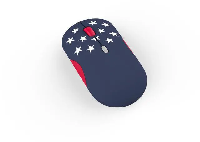 Alt view image 7 of 7 - 350 Bluetooth Silent Mouse (Fan Edition), Wireless Ergonomic Ambidextrous Design, Bluetooth 5.3, Adjustable DPI up to 2400, 36 Month Battery Life, Recycled Materials, USA Flag
