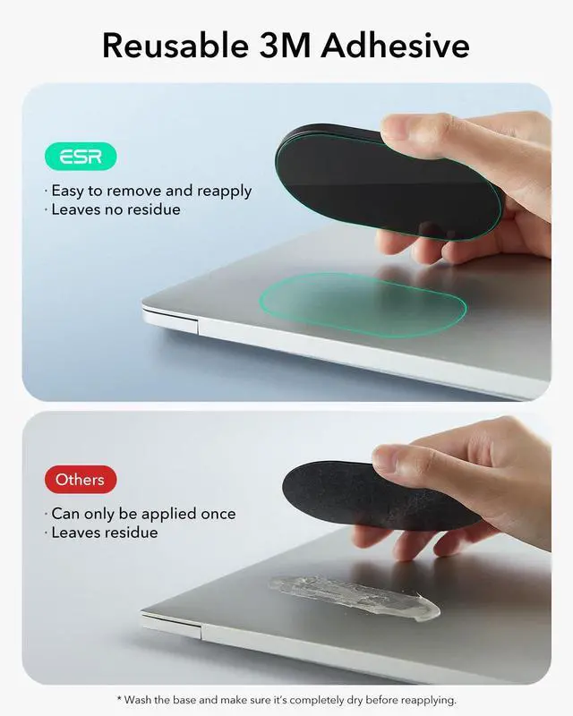 Alt view image 5 of 7 - MagMouse Snap-to-Carry Bluetooth Mouse, Rechargeable Wireless Mouse for Laptop with Built-in Charging Cable, Reusable Adhesive Holder, BT 5.0 + 2.4 GHz Connectivity, Silent, Ergonomic, Black