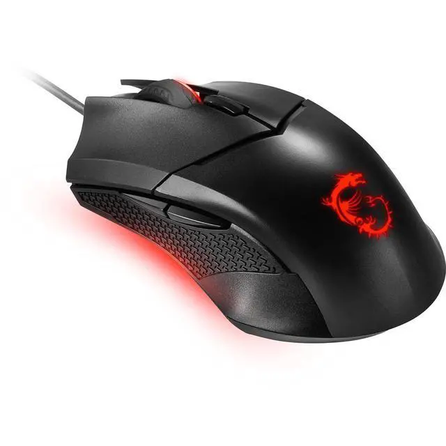Alt view image 6 of 7 - Clutch GM08 Gaming Mouse, 4200 DPI, Optical Sensor, 3 Adjustable Weights, Red LED Lighting, Symmetrical Design
