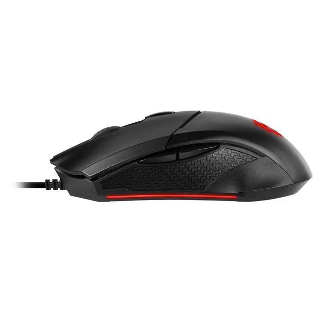 Alt view image 7 of 7 - Clutch GM08 Gaming Mouse, 4200 DPI, Optical Sensor, 3 Adjustable Weights, Red LED Lighting, Symmetrical Design