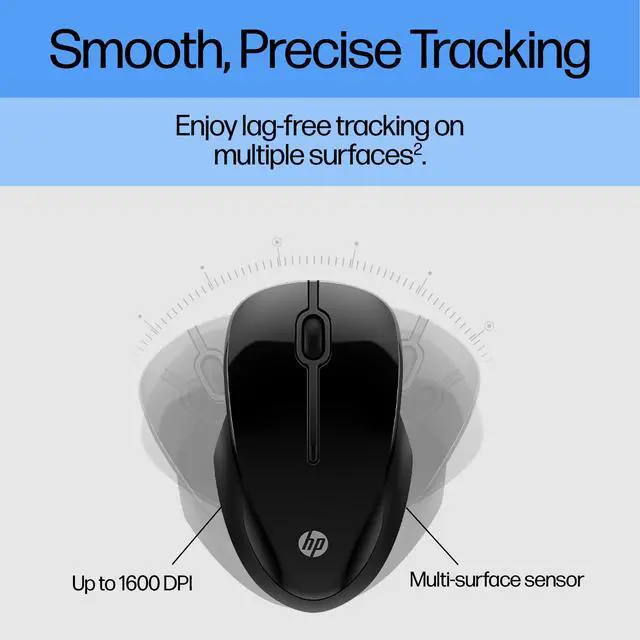 Alt view image 4 of 7 - 250 Dual Mouse - for Computer or Laptop - Multi-OS & Device Compatibility, Dual-Mode 2.4 GHZ or Bluetooth Connectivity - Multi-Surface Technology - 1-Year Battery Life - Ambidextrous