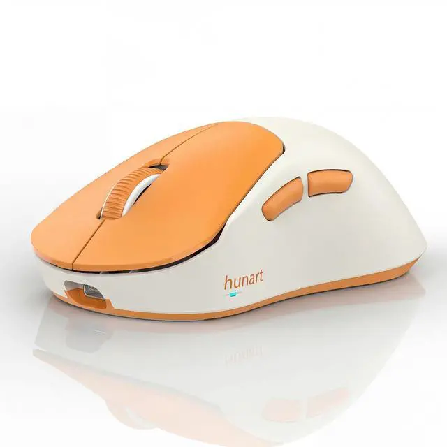 Main image of H6 49g Wireless Mouse, Bluetooth & 2.4GHz Rechargeable Mouse, Lightweight Silent Ergonomic Mouse with USB-C Charging, Portable Right-Hand Office Mouse for Laptop, PC, MacBook, Office(Orange)